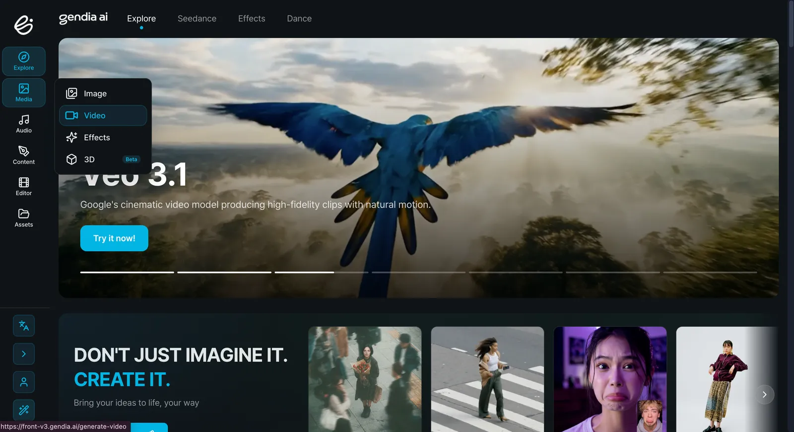 Navigate to Media then Video